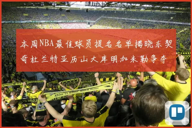 本周NBA最佳球员提名名单揭晓东契奇杜兰特亚历山大库明加米勒争夺荣誉